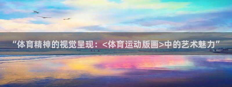 海南oety欧亿体育官网下载：“体育精神的视觉呈现：<体育运